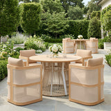 Nue Brown Outdoor Dining Chair by Zuomod at Eve Furniture