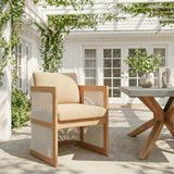 Nue Brown Outdoor Dining Chair by Zuomod at Eve Furniture