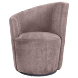 Nueva Blush Upholstered Swivel Chair Curved Backrest by Coaster at Eve Furniture