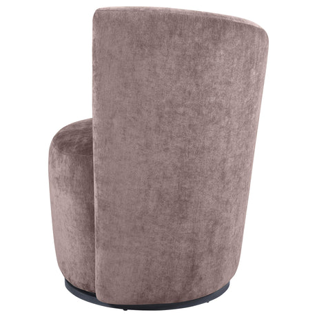 Nueva Blush Upholstered Swivel Chair Curved Backrest by Coaster at Eve Furniture
