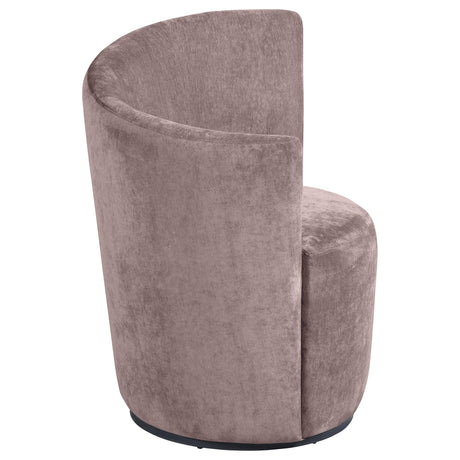 Nueva Blush Upholstered Swivel Chair Curved Backrest by Coaster at Eve Furniture