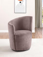 Nueva Blush Upholstered Swivel Chair Curved Backrest by Coaster at Eve Furniture