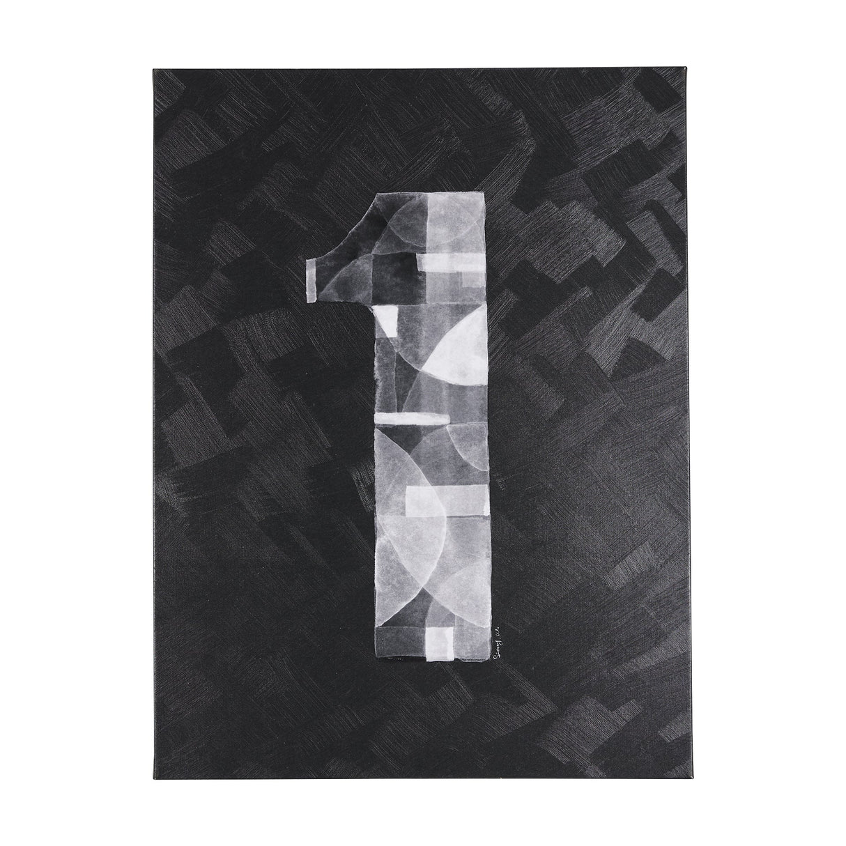 Numbers I by Mercana Studio a Hand Embellished Textured Canvas by Mercana at Eve Furniture