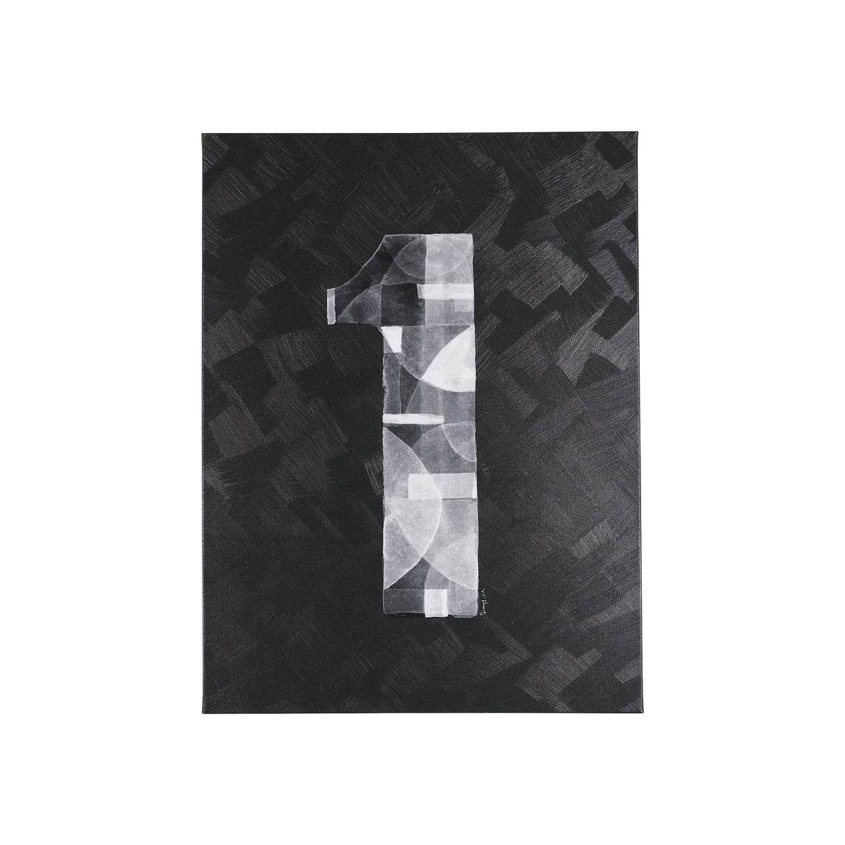 Numbers I by Mercana Studio a Hand Embellished Textured Canvas by Mercana at Eve Furniture