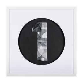 Numbers I by Mercana Studio a Hand Embellished Textured Framed Art Print Matted under Glass by Mercana at Eve Furniture