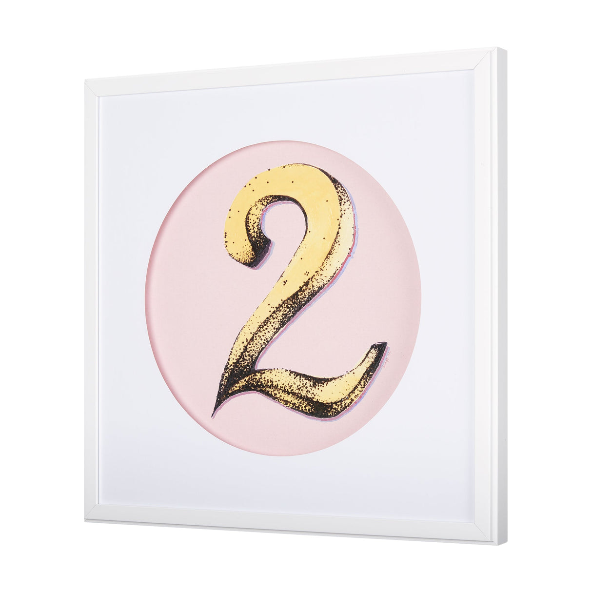 Numbers II by Mercana Studio a Hand Embellished Textured Framed Art Print Matted under Glass by Mercana at Eve Furniture