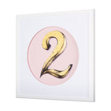 Numbers II by Mercana Studio a Hand Embellished Textured Framed Art Print Matted under Glass by Mercana at Eve Furniture
