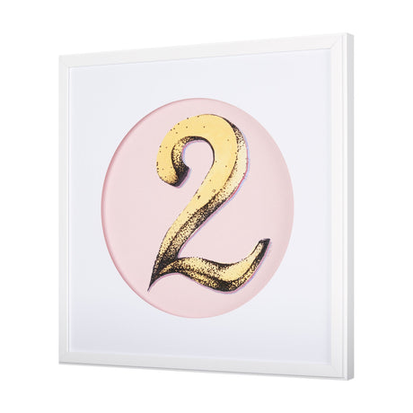 Numbers II by Mercana Studio a Hand Embellished Textured Framed Art Print Matted under Glass by Mercana at Eve Furniture