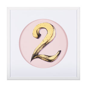 Numbers II by Mercana Studio a Hand Embellished Textured Framed Art Print Matted under Glass by Mercana at Eve Furniture