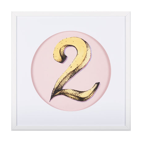 Numbers II by Mercana Studio a Hand Embellished Textured Framed Art Print Matted under Glass by Mercana at Eve Furniture