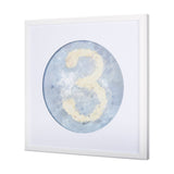 Numbers III by Mercana Studio a Hand Embellished Textured Framed Art Print Matted under Glass by Mercana at Eve Furniture