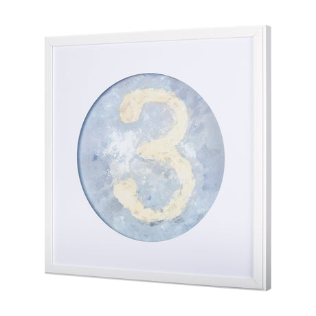 Numbers III by Mercana Studio a Hand Embellished Textured Framed Art Print Matted under Glass by Mercana at Eve Furniture