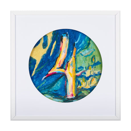 Numbers IV by Mercana Studio a Hand Embellished Textured Framed Art Print Matted under Glass by Mercana at Eve Furniture