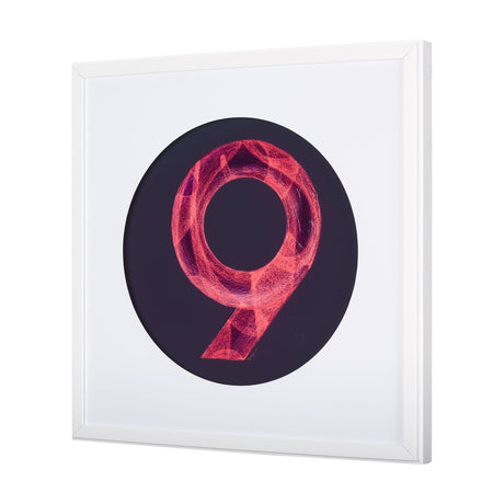 Numbers IX by Mercana Studio a Hand Embellished Textured Framed Art Print Matted under Glass by Mercana at Eve Furniture