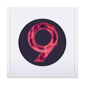 Numbers IX by Mercana Studio a Hand Embellished Textured Framed Art Print Matted under Glass by Mercana at Eve Furniture