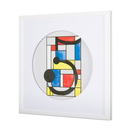 Numbers V by Mercana Studio a Hand Embellished Textured Framed Art Print Matted under Glass by Mercana at Eve Furniture