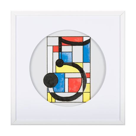 Numbers V by Mercana Studio a Hand Embellished Textured Framed Art Print Matted under Glass by Mercana at Eve Furniture