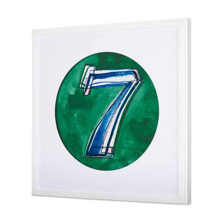 Numbers VII by Mercana Studio a Hand Embellished Textured Framed Art Print Matted under Glass by Mercana at Eve Furniture