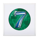 Numbers VII by Mercana Studio a Hand Embellished Textured Framed Art Print Matted under Glass by Mercana at Eve Furniture