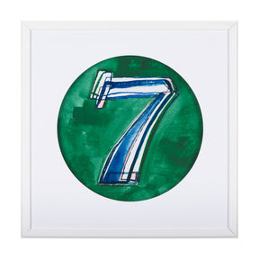 Numbers VII by Mercana Studio a Hand Embellished Textured Framed Art Print Matted under Glass by Mercana at Eve Furniture