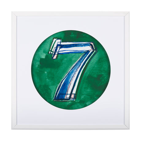 Numbers VII by Mercana Studio a Hand Embellished Textured Framed Art Print Matted under Glass by Mercana at Eve Furniture
