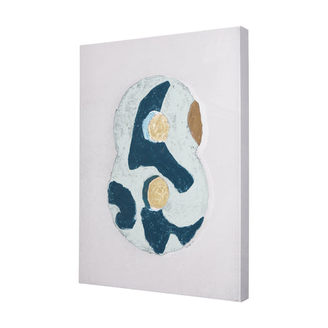 Numbers VIII by Mercana Studio a Hand Embellished Textured Canvas by Mercana at Eve Furniture