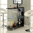 Numbi Black/Chrome Mini Server by Furniture of America at Eve Furniture