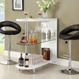 Numbi Off-White/Chrome Mini Server by Furniture of America at Eve Furniture