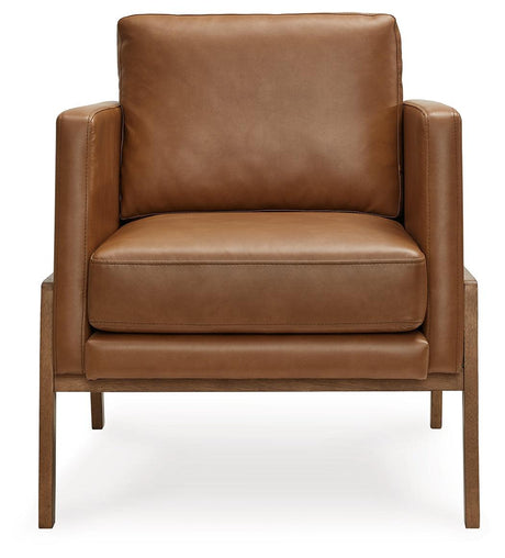 Numund Caramel Accent Chair by Ashley at Eve Furniture