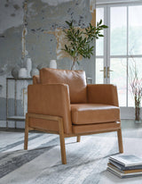 Numund Caramel Accent Chair by Ashley at Eve Furniture