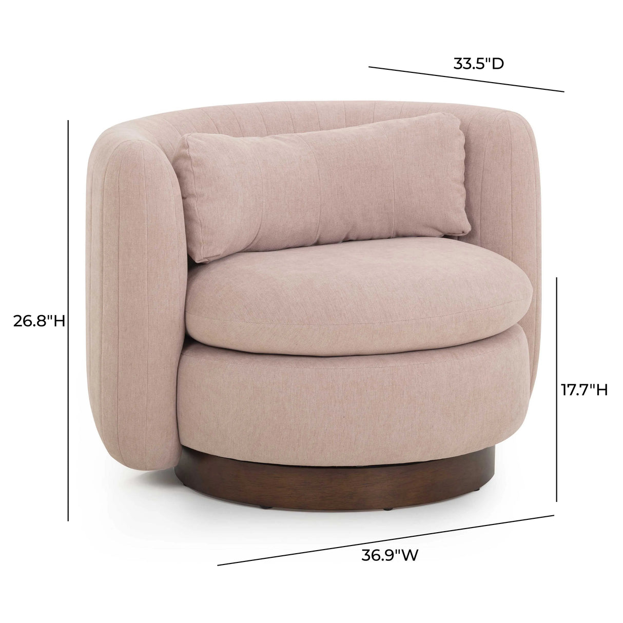 Nura Chenille Swivel Accent Chair by TOV Furniture at Eve Furniture