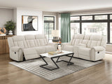 Nutmeg Beige Double Reclining Living Room Set by Homelegance at Eve Furniture