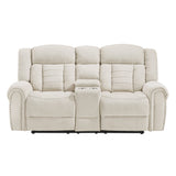 Nutmeg Beige Double Reclining Living Room Set by Homelegance at Eve Furniture