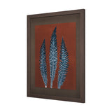 Nutmeg Fern 4 by Mary Margaret Briggs Hand Embellished Textured Framed Art Print Matted under Glass by Mercana at Eve Furniture