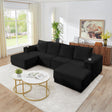 Nuve Black 6-Piece Sectional by New Era Innovations at Eve Furniture