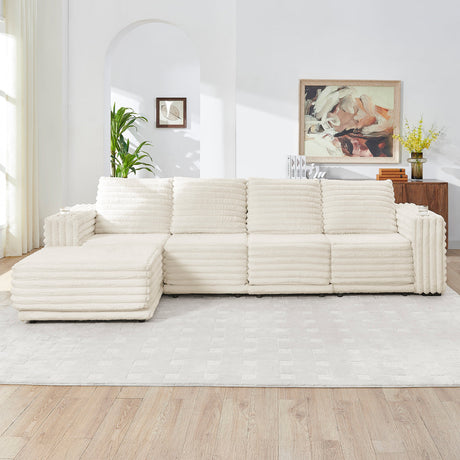 Nuve Cream 6-Piece Sectional by New Era Innovations at Eve Furniture