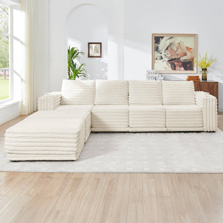 Nuve Cream 6-Piece Sectional by New Era Innovations at Eve Furniture