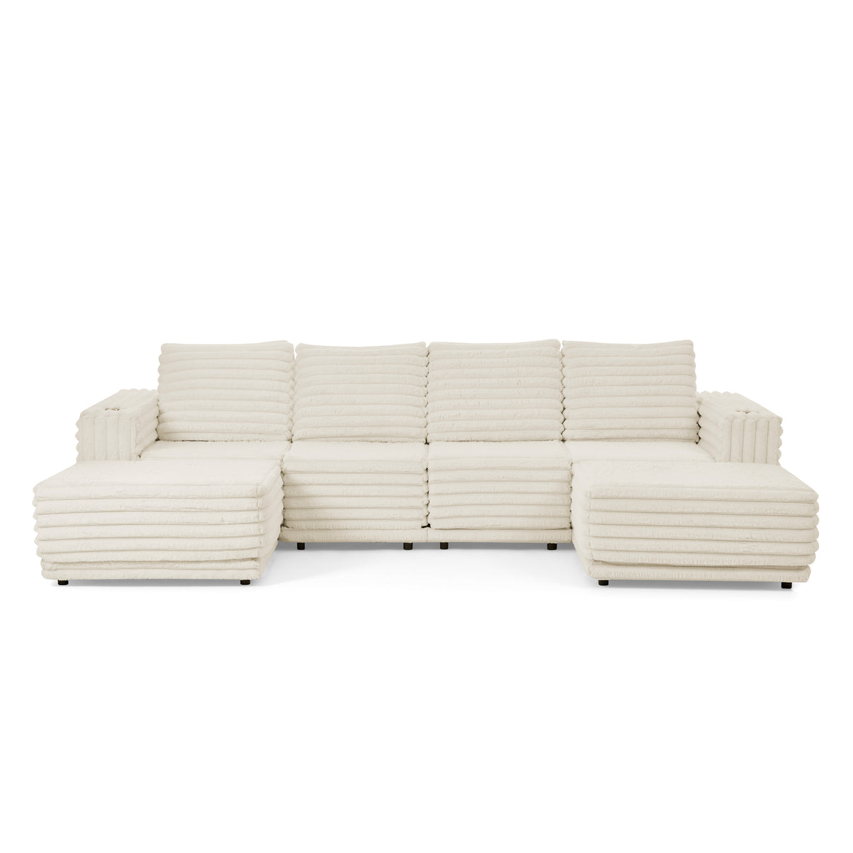Nuve Cream 6-Piece Sectional by New Era Innovations at Eve Furniture