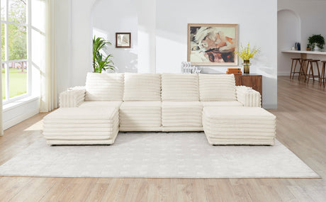 Nuve Cream 6-Piece Sectional by New Era Innovations at Eve Furniture