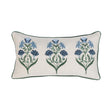 NV Belcourt Floral Natural/Blue 14x26 Throw Pillow (Set of 2) by Classic Home at Eve Furniture