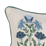 NV Belcourt Floral Natural/Blue 14x26 Throw Pillow (Set of 2) by Classic Home at Eve Furniture