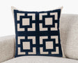 NV Corbin Navy Blue 22x22 Throw Pillow (Set of 2) by Classic Home at Eve Furniture