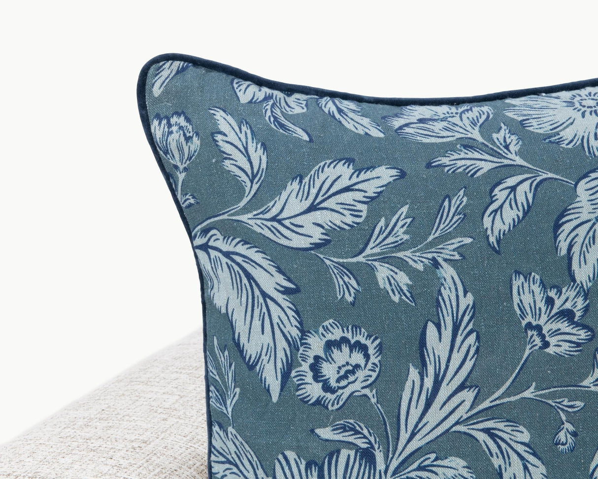 NV Davenport Denum Blue 22x22 Throw Pillow (Set of 2) by Classic Home at Eve Furniture