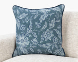 NV Davenport Denum Blue 22x22 Throw Pillow (Set of 2) by Classic Home at Eve Furniture