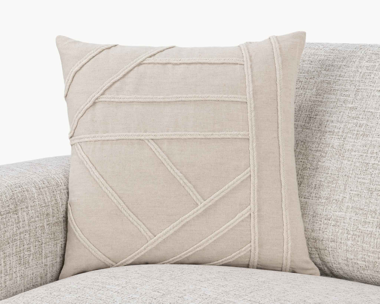 NV Langdon Natural Multiple Sizes 20x20 Throw Pillow (Set of 2) by Classic Home at Eve Furniture