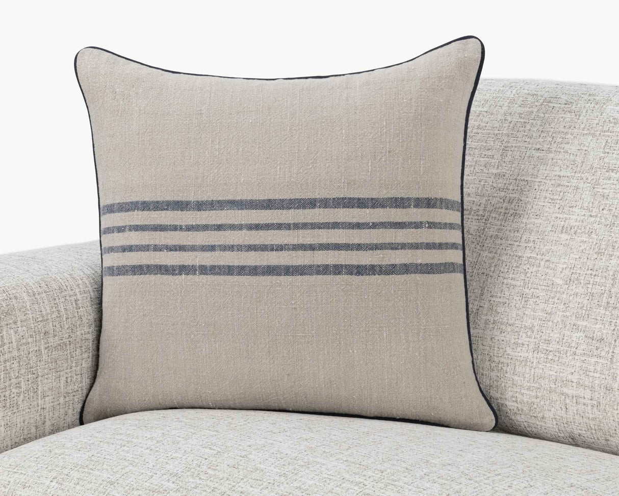 NV Newport Natural/Navy Multiple Sizes 22x22 Throw Pillow (Set of 2) by Classic Home at Eve Furniture