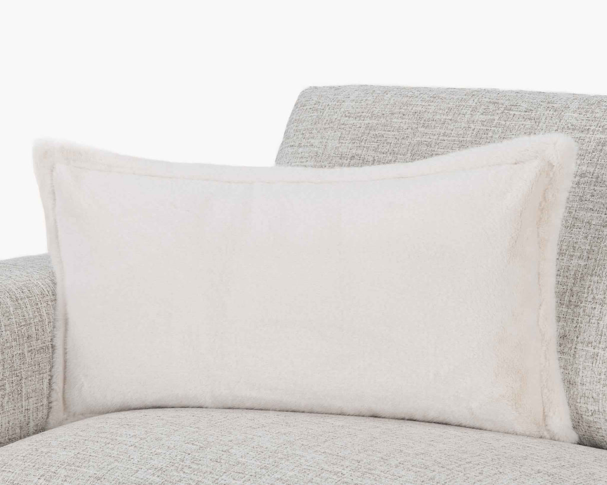 NV Taiga Ivory Faux Fur Multiple Sizes Throw Pillow (Set of 2) by Classic Home at Eve Furniture