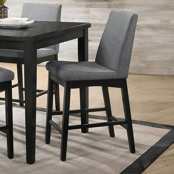 Strom Dark Walnut Counter Chair Set Set of 2