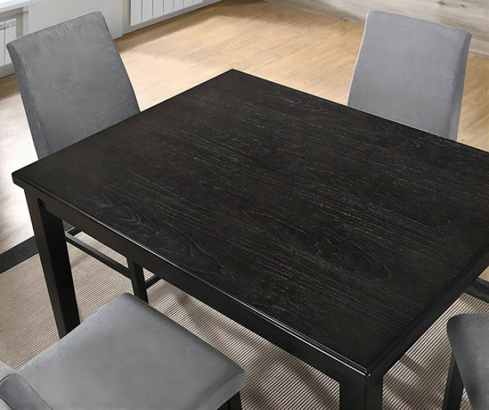 Strom Dark Walnut 5-Piece Counter Height Table Set