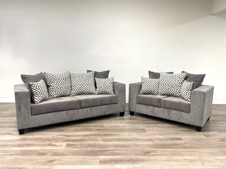Nyere Smoke Sofa & Loveseat by Happy Homes at Eve Furniture